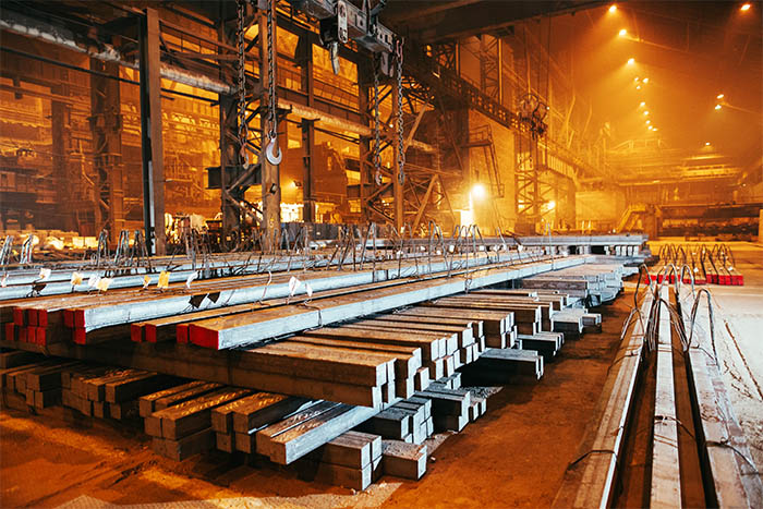 Warehouse metal blank. Electroplating plant for the metal.